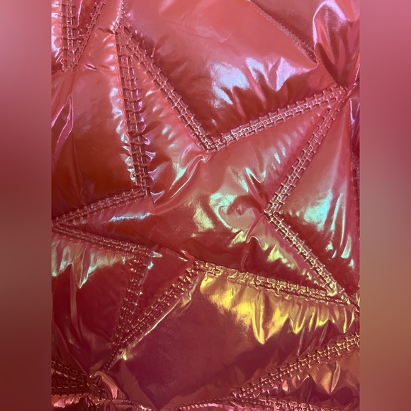 ⭐️ NWT! Current Mood Pink Stars Crop Puffy Jacket - Picture 8 of 13